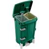 Filmop Contenitore Rifiuti in Plastica Verde con Coperchio Filmop Polaris Delux 2x45lt