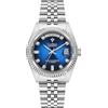 WEICHULWJ CADISEN Design Automatico Orologio Uomo Meccanico Acciaio Inossidabile Impermeabile Vetro zaffiro Data Settimana Orologi Da Polso Omaggio, 8229 blue-w, Bracciale
