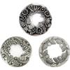 Hicello 3 coperchi per Candele in Argento Anticato, in Metallo, aiutano i barattoli a Bruciare uniformemente, Accessori per Candele, Topper Illuma per Candele