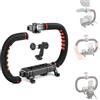 Zeadio Stabilizzatore per smartphone, impugnatura per rig video portatile, compatibilità con tutte le fotocamere, videocamere, action cam, reflex e per tutti gli smartphone iPhone e Android