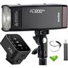 GODOX AD200 Pro AD200Pro+X3-F Trigger, flash stroboscopico da 200 W 2,4 G, 1/8000 HSS, 500 flash a piena potenza, riciclo 0,01-1,8 s, batteria da 2900 mAh, lampadina nuda/Speedlite Fresnel