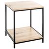 HAKU Tavolino in rovere chiaro, nero, MDF, metallo, tavolino da salotto piccolo - Dimensioni: L 40 x A 50 x P 40 cm Stile: Moderno