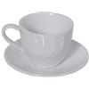 DRW Set di 6 tazze da caffè in porcellana e con scatola regalo in bianco tazza 9 x 6, piatto 5 cm