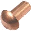 AERZETIX - Set di 10 rivetti in rame Ø5x10mm con testa semitondo - rivetto a testa bombata - rivetto pieno/rivetto a pressione - DIN 660 - C48036