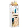 Relaxdays 10020974 Armadietto 5 Ripiani, Piccolo, Multiuso, Mobile da Bagno, Scaffale Cucina, Bianco