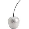 DRW Figura ciliegia argento in resina 16x16x37 cm