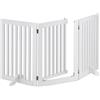 Relaxdays Cancelletto per Bambini con Porta, HxL: 70 x 154 cm, Barriera Protettiva per Scale, per Cani e Neonati, Bianco