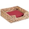 Relaxdays Portatovaglioli, in Giacinto d'Acqua, Contenitori Intrecciato per Tovaglioli 20x20 cm, Quadrato, Naturale