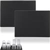 Relaxdays Tappetino Scolapiatti, Set 2, Tappeto per Lavello Cucina, Bar Mat 40x30 cm, Cola Piatti e Bicchieri, PVC, Nero
