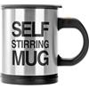 Avilia Tazza per Tè o Caffè Automescolante con Tappo - Tazza Auto Mescolante con Pulsante, in Acciaio Inox e Plastica, ‎13.5x9.5x13cm, 350ml, Nero e Argento