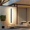 AOEH LED Lampada Da Parete Lunga Applique Da Parete Nera Applique Ip65 Impermeabile 3000k alluminio Lampade Per Esterni Ed Interni Per Terrazzo Balcone Porta Via Garage Camera Da Letto,60cm,20w