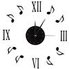 Raguso Kit orologio da parete grande fai da te moderno Orologio da parete in acrilico Note musicali e numeri romani Orologio Design moderno per l'home office Aula di studio Sala studio Accessori decorativi R
