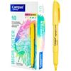 Campus - Evidenziatori Pastello, Matita pennarello con punta smussata, confezione da 10 evidenziatori a base d'acqua, evidenziatori pastello (giallo)