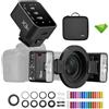 Godox MF12 MF12-K2 Flash macro con trigger flash X3-F per Fuji, Speedlite flash TTL off-camera da 12 W, controllo wireless 2,4 G, modalità TTL/M, batteria al litio incorporata da 3,7 V/6,29 W