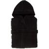 PARAMAISON Accappatoio 420 gr con Cappuccio, Collezione Diamont Luxury, 100% Cotone, Uomo Donna Spugna, Cintura e Tasche | XL Nero