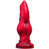 InkfuL Dildo realistico per cani a sezione lunga con potente ventosa, morbido giocattolo sessuale con plug mostruoso per la stimolazione del punto G (Rosso)