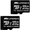 LinkMore 128 GB XV13 (Agon 2pack) Micro SDXC Card, A1, UHS-I, U3, V30, Class 10 Compatible, Read Speed Up to 100 MB/s, Write Speed Up to 40 MB/s, SD Adapter Included