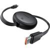 Baseus Cavo da USB C a USB C, arrotolabile, 60 W, 1 m, mini retrattile, cavo di ricarica veloce, USB C per iPhone 16, 15, 14 Pro, Samsung Galaxy S25, S24 Ultra, MacBook, iPad Pro, portatile, facile da