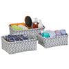 Relaxdays Cestini Bagno Portaoggetti, Set 3 Contenitori Salvaspazio & Universali, Varie Misure, Plastica, Bianco/Grigio