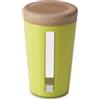 OMADA Design - Barattolo da 1,25 lt - Contenitore in plastica e legno con coperchio per freschezza alimenti - Made in Italy - Linea Ecoliving