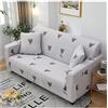 Daesar Copridivano Angolare 4 Posti, Copridivano Elasticizzato Chaise Longue Fantasia Cuore Fodere Divano Grigio Chiaro (Poliestere 4 Posti)