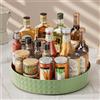 Ollimy Lazy Susan, Portaspezie Girevole A 360°, Vassoio Ripiano Girevole per Frigo, Porta Spezie, Organizer da Cucina, Vassoio Girevole Portaoggetti Per Spezie,Bottiglie (Verde)