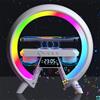 RUNQIN OUTDOOR RUNQIN Lampada Con Caricatore Wireless,Lampada LED Con Bluetooth,Sveglia,Speaker Musica,7 Modalità Di Colore Dimmerabile USB Lampada Da Comodino,Idee Regalo Natale per Bambini Amico