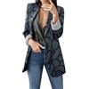 Fulidngzg Giacca Elegante Donna Curvy Cotone Blazer con Risvolto Primaverile Autunno Bianca Giacca Taglie Forti Regular Fit Coprispalle Leggera Giacche Cerimonia Maniche Lunghe