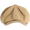 WOUND Coppola Uomo Cappello Ottagonale in Cotone Berretti Cappelli da Uomo Berretti Firmati retrò Cappello da Strillone Casual Cappello da Sole Estivo Boina,Khaki,55-59Cm