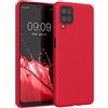 kwmobile Custodia Compatibile con Samsung Galaxy A12 Cover - Back Case per Smartphone in Silicone TPU - Protezione Gommata - rosso classico