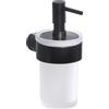 Gedy Dispenser dosasapone a muro Gedy in vetro satinato e ottone nero opaco | Pirenei