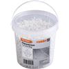 Meister Distanziatori per piastrelle da 1,0 mm, pratico set da 700 pezzi, riutilizzabili con anello, in robusto polipropilene, colore bianco, accessori per la posa delle piastrelle, croci per fughe,