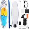 HOMCOM Tavola Gonfiabile SUP Stand Up Paddle con Pagaia Regolabile, Tavola Surf con Accessori Inclusi, Blu 305x76x10cm