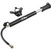M-WAVE Mini Pump, Flexi Tube, Alloy, Matt Black, 190 Mm, W/Removable 150 Mm Long Hose, for Av/DV/Fv, W/Bracket, On Card