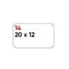 MARKIN Etichette bianche permanenti Markin Copiatabu 20x12 mm - conf. 10 blister da 10 ff - X11014