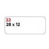 MARKIN Etichette bianche permanenti Markin Copiatabu 28x12 mm - conf. 10 blister da 10 ff - X11022