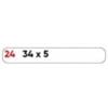 MARKIN Etichette bianche permanenti Markin Copiatabu 34x5 mm - conf. 10 buste da 10 fogli/cad. - X11024