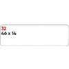 MARKIN Etichette bianche permanenti Markin Copiatabu 46x14 mm - conf. 10 blister da 10 ff - X11032