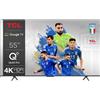 TCL Smart TV 55 Pollici 4K Ultra HD Display QLED Sistema Google TV Nero 55C655
