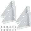 KALIONE 4 Pezzi Angolo, Supporto Letto Staffa Triangolare, Morsetto Fastener Connettore Angolare Fissaggio Collegamento per Scrivania Bordo (Bianco)