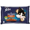 Purina Felix Gatto Le Ghiottonerie, con Coniglio e Agnello in Gelatina, 4x85gr