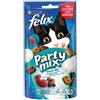 Purina Felix Party Mix Gatto Snack Ocean Mix con Salmone, Merluzzo e Trota, 60 Gr