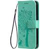 PEIYE Cover Pelle per Honor X9a / Magic5 Lite 5G (Magic 5 Lite 5G), Portafoglio PU Pelle Slot Schede, Custodia Cavalletto Stile Libro Chiusura Magnetica, Flip Case -Verde