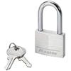 Master Lock 9140EURDLFCC Lucchetto a Chiave in Alluminio con Medio Archetto, Grigio(Grey), 4 x 7.6 x 1.3 cm