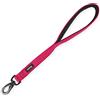 Hyhug Guinzaglio corto in nylon resistente di 45,7 cm di lunghezza con comoda maniglia imbottita e robusta clip per cani di taglia media per cani e ragazze. Allenamento a piedi Uso quotidiano. (Rosa rossa)
