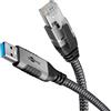 goobay 70499 Cavo da USB-A a RJ45 Ethernet CAT 6 per una connessione Internet cablata stabile con router/Modem/Switch di rete/Sostituisce l'adattatore da USB a RJ45 / 1 Gbit/s / 3 metri