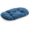 Ferplast Cuscino per Cani e Gatti PRINCE 78/8, Lettino imbottito per Animali, Double-face, Velluto, Lavabile, Blu