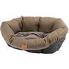 Ferplast Cuscino per Cuccia Cane e Gatto Sofa' Tweed 6, Materassino Cuscino Imbottito per Lettino per Cani Gatti, Ricambio per Cesta in Plastica Cani Gatti, Lavabile, 73 x 55 x h 27 cm, Marrone