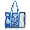 Desigual Fabric Shopping Bag, Donna, Blu, U