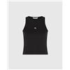 Calvin Klein Top Con Cut-Out In Jersey Milano Nero Donna